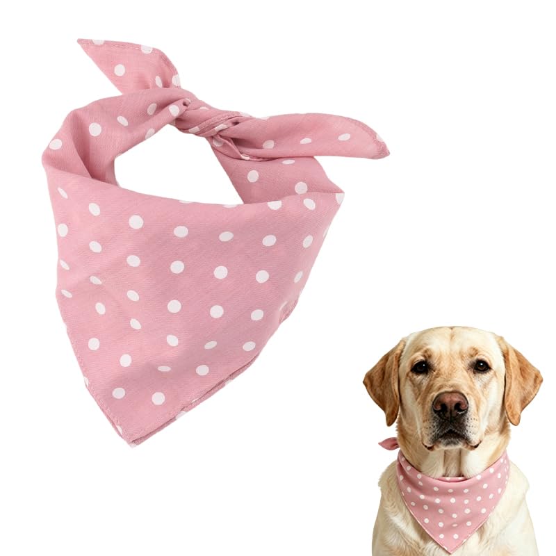 Pink Polka Dot Bandana Gift For Small Large Dog Birthday Gift For Dog Owner