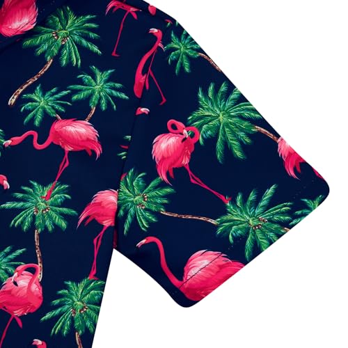 Image of Ahegao Little & Big Boy's Button Down Hawaiian Shirts Short Sleeve Cool Cartoon Print Dress Tops T-Shirt for Kids 7-14T