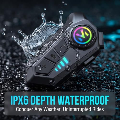 Auriculares Bluetooth de moto con triple reducción de ruido DSP CVC y RGB 4