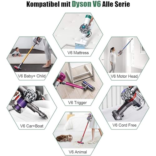 Batería V6 de 6000 mAh para limpiar toda la casa con tu Dyson sin interrupciones 6