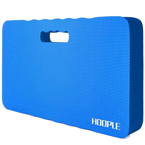 HOOPLE Extra Thick Kneeling Pad 1.5 Inch, Large Foam Kneeling Cushion for Gardening, Bathing, Exercise, Yoga & Garage Work, Waterproof Comfort Knee Mat for Gardeners & Home Use, Blue 17.5 x 11 x 1.5 Inches