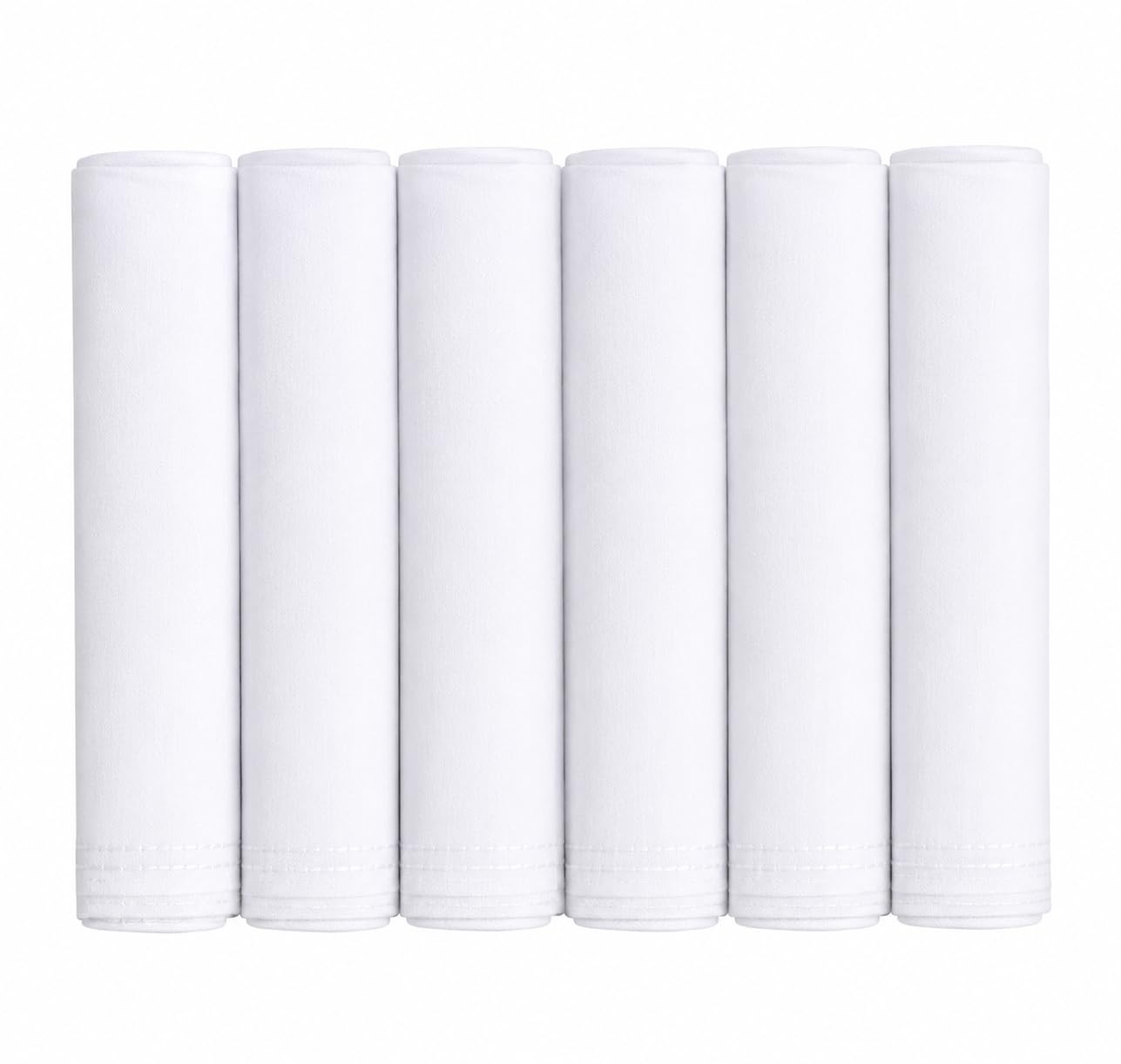 White Pure Cotton Handkerchief for Men Pack of 6 | Soft Absorbent Washable Reusable Cotton Rumal | Premium White Hanky for Daily Office Use | Raksha Bandhan Gift for Brother-image-26