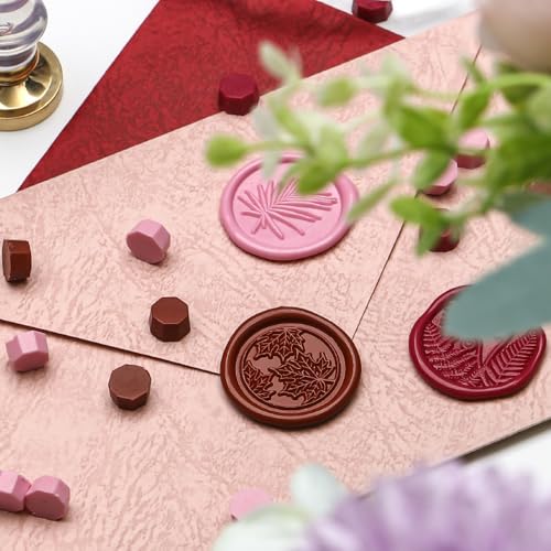 Image of 600pcs Red Wax Seal Beads,6 Assorted Color Sealing Beads Ideal for Wax Seal Stamp Wedding Letter Envelope Decor Wine Bottle Decoration (Red Series)