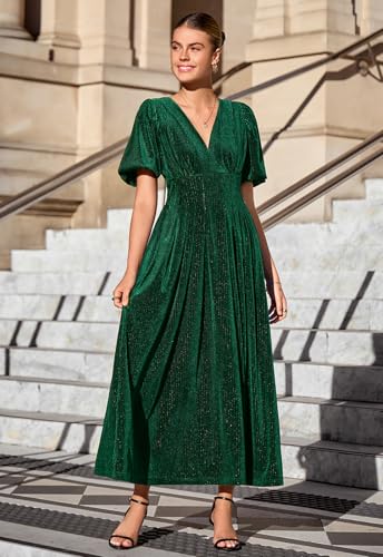 Image of Maxigerui Women's Velvet Maxi Dress Formal Dresses for Wedding Guest Dress