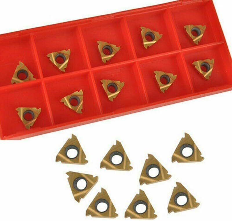 10pcs for CNC Carbide Inserts Turning Tool Set for Lathe Machining, Carbide Tips Cutters for Steel, Cast Iron, Stainless Steel, Alumin(11IR A60)
