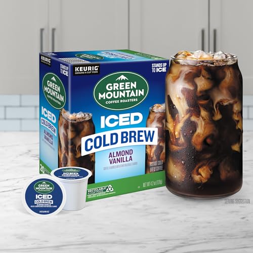 Green Mountain Coffee Roasters Almond Vanilla Iced Cold Brew Coffee, Single Serve Keurig K-Cup Pods, 20-Count Box - image 9