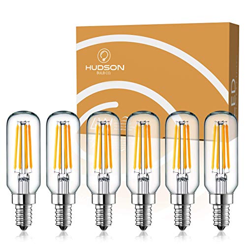 Hudson 4W LED Candelabra Light Bulb (6 Pack) - 3000K Dimmable T6/U Shaped Warm White Chandelier Bulbs (40W Equivalent) - E12 Small Base UL Listed Indoor/Outdoor Candle Light LED Bulbs