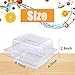 Jizvxe 100 Pack Clear Plastic Square Hinged Food Container,Disposable Plastic To Go Containers with Clear Lids,Cake Slice Containers Clamshell Takeout Tray for Pastry,Salad,Dessert(5.1