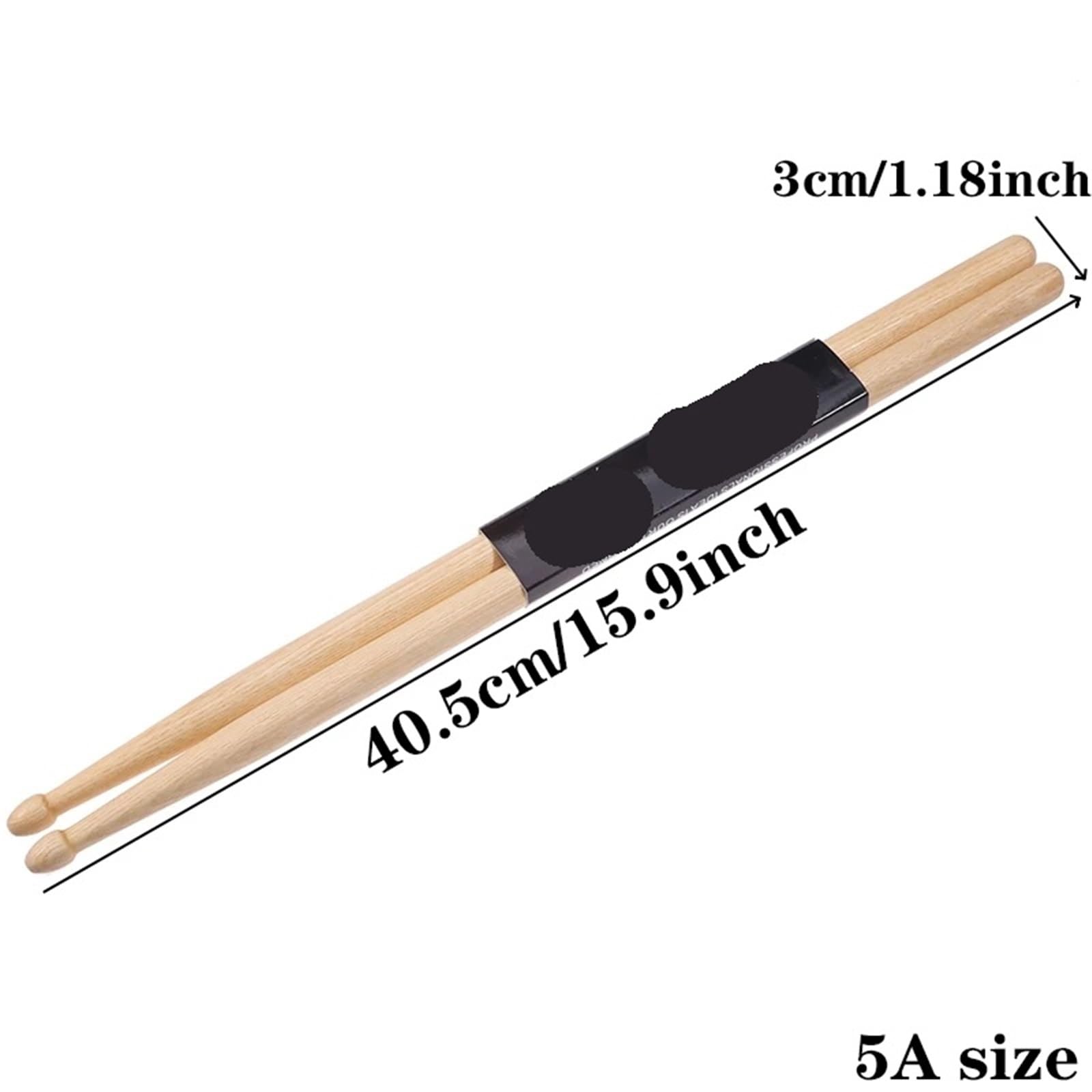 TrommelstöCke 2 Pairs Maple Drumsticks Ideal for All Ages Practice Sticks Elegant Log Color for Jazz and Percu FüR Schlagzeug