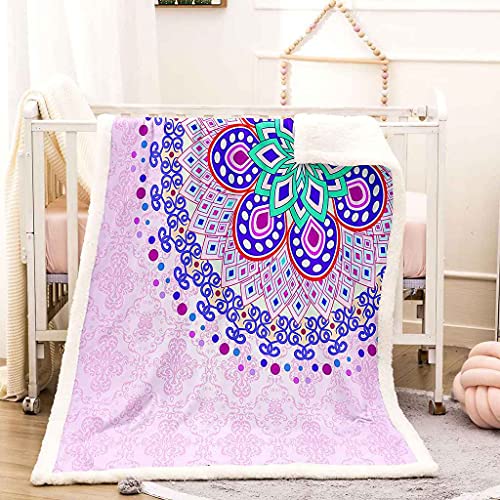 Couverture sofa 3D fleur violette pour vos soirées cocooning