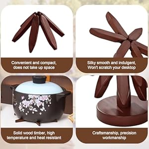 Wooden Trivets for Hot Dishes,Tree Shape Trivet Set,4 Wooden Trivet +1 Stand,Thick Heat Resistant Large Coaster for Kitchen,Hot Pads,Kitchen Essentials,Kitchen Decor for Table&Countertop(Spade Wood) Wooden Trivets for Hot DishesTree Shape Trivet Set4 Wooden Trivet 1 StandThick Heat Resistant Large Coaster for KitchenHot PadsKitchen EssentialsKitchen Decor for TableCountertopSpade Wood