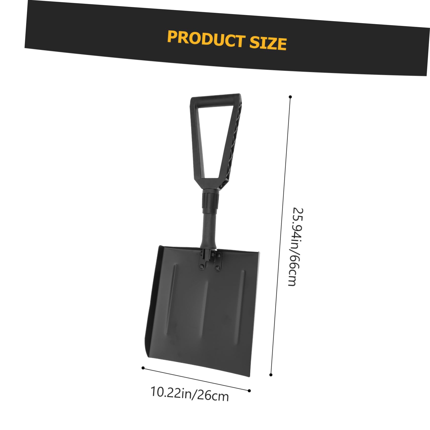 DECOMELODY Folding Snow Shovel Snow Removal Tool Retractable Ice Shovel for Winter Mud Removal Sturdy Design 1 Set