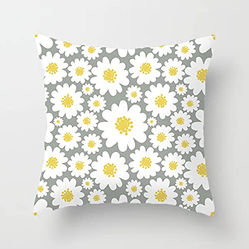 MissW Petite Taie d'oreiller Décorative De La Série De Fleurs Fraîches Adaptée Au Canapé À La Chambre À Coucher À La Chaise sans Noyau d'oreiller Fermeture Éclair Taie d'oreiller Réutilisable