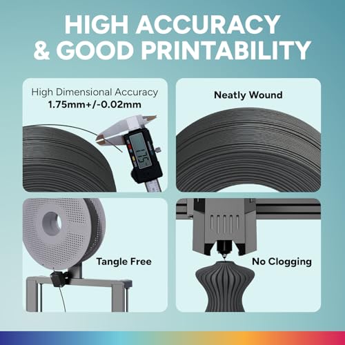 Image of OVERTURE High Speed Refill PLA 1.75mm Filament, 1kg Space Gray