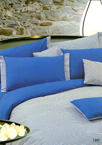 Funda nórdica de matrimonio de algodón azul Bluette Muro Cogal Italia 2