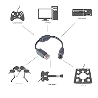 Vista 3 de OBTANIM Paquete de 3 cables USB de repuesto para mandos con cable Microsoft Xbox 360, color gris