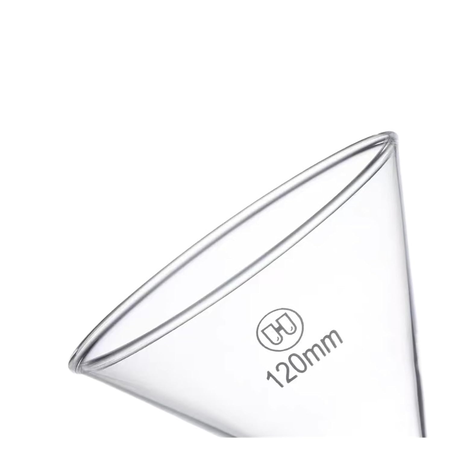 Lab Triangle Glass Funnel - Thick Borosilicate Glass Funnel for Laboratory Equipment (75mm 4pcs)