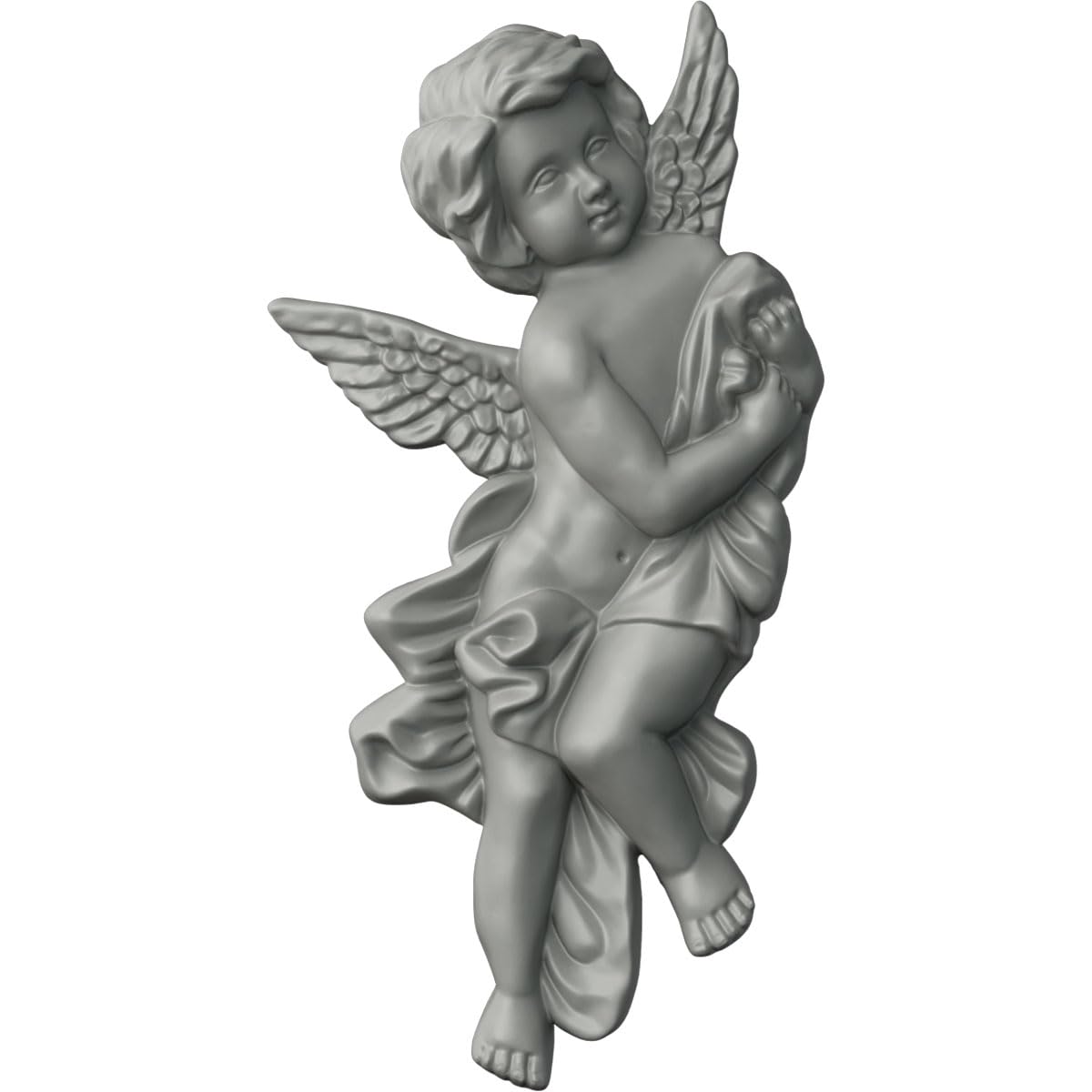 Aplique de esquina izquierdo Pompeii Angel 10 5/8" decorativo para marcos y techos
