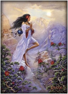 Bouddha De La Montagne Art Imprimer Monte Sur Blanc Format A3 Pour Cartes Pour Balance Et Acceptation Amazon Fr Cuisine Et Maison