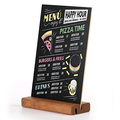 DISPLAY SALES Tischaufsteller Holz DOUBLE inkl. schwarzer Kreidetafel DIN A5