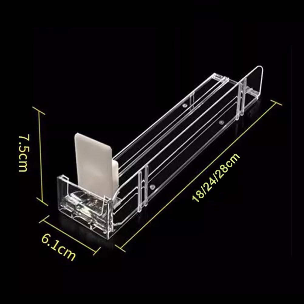 GZHERVICES Automatic Cigarette Case Pushers Holder, Wall Mounted Cigarette Display Rack, Store Retail Display Shelves, Acrylic Display Cabinet, for Supermarket Convenience Store(Clear-30pcs,6.1X18cm)