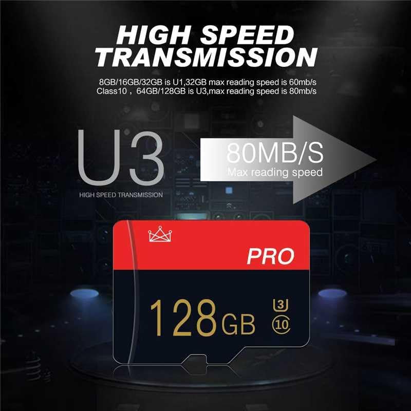 Miniatura 8 de Paquete de 2 tarjetas de memoria micro de 128 GB clase 10 con adaptador de tarjeta de memoria de alta velocidad para tablet, drone