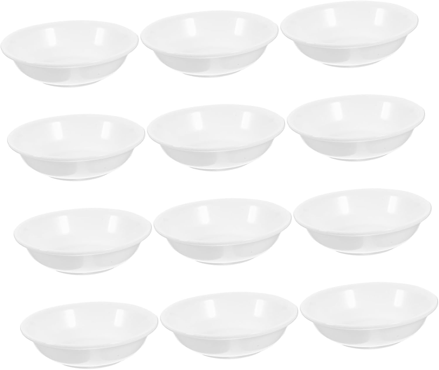 12pcs Mini Soy Sauce Dishes White Sauce Plates Dipping Bowls Condiment Dish for Serving Food