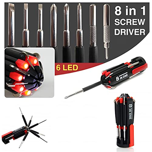 Image of Oblivion Screw Driver Kit - Screwdriver Set with Ratchet Pawl, Batch Head & Socket Spanner - Multipurpose Hand Tools Kit for Home, Garage, Electronics & DIY Repair (Durable Steel) (8 Pcs in 1)