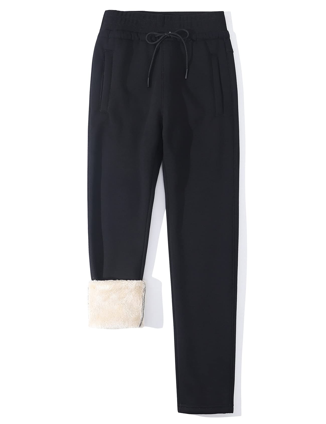 Women's Winter Fleece Pants Sherpa Lined Sweatpants Active Running Jogger  Pants