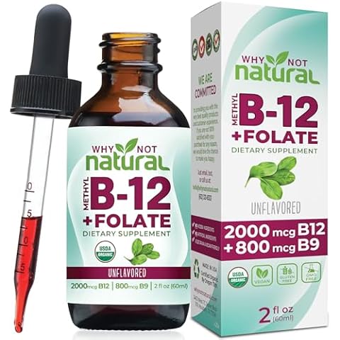 Why Not Natural Vitamin B12 Liquid Plus Folate Cover