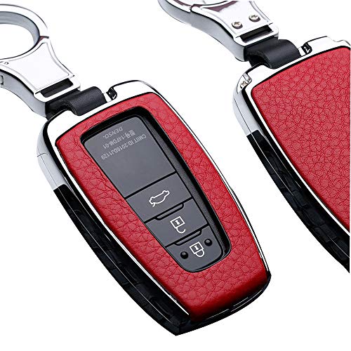 Car Galvanzed Alloy&Leather Key Chain Holder Case Cover for Toyota CHR C-HR Prado Camry 2018 Prius Corolla RAV4 2/3/4 Button