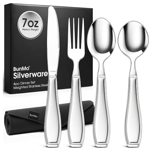 BUNMO Weighted Utensils for Hand Tremors