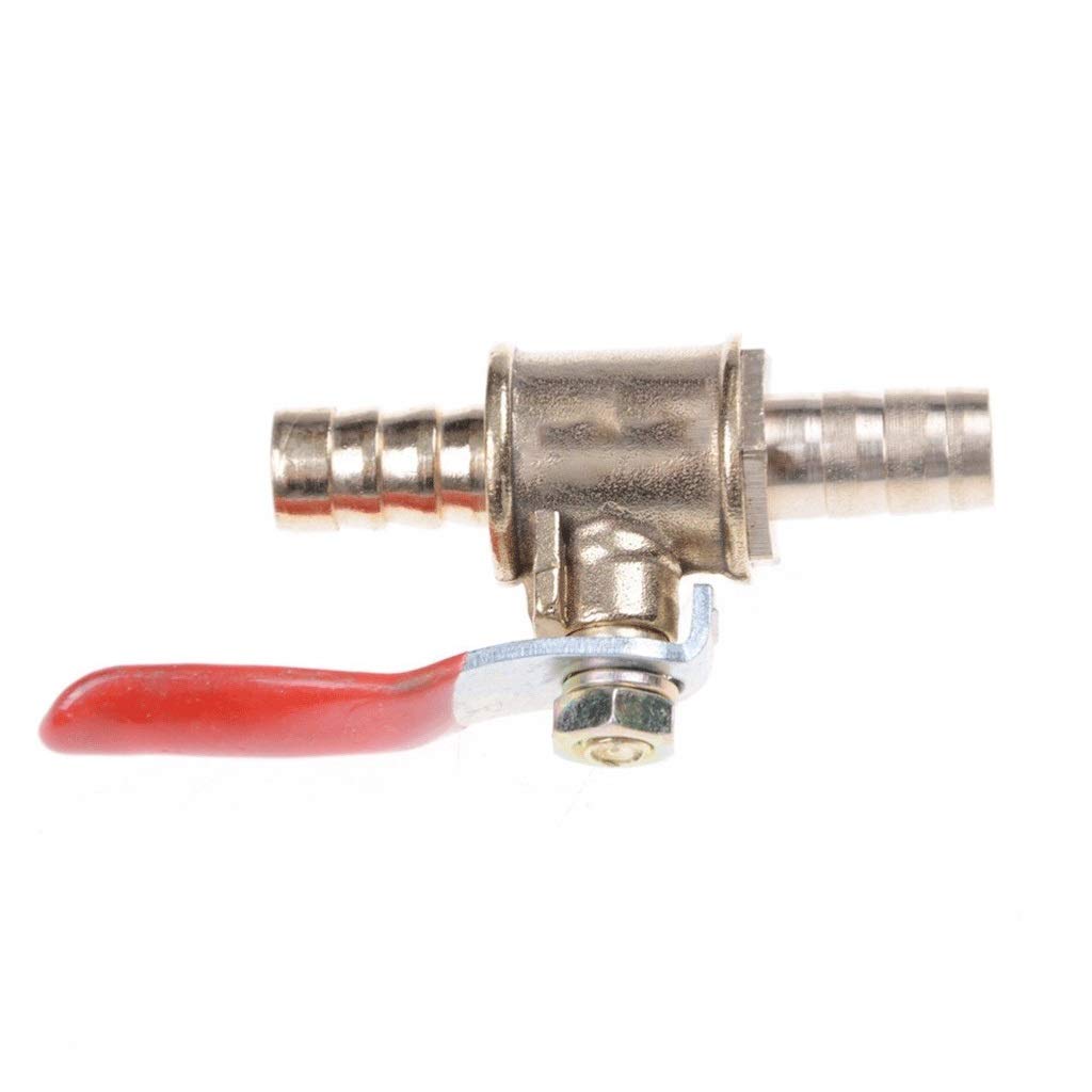 Valve 1/4 Tuyau Cannelé 6 Mm-10 Mm Tuyau Cannelé En Ligne Laiton Eau Huile Air Gaz Carburant Tuyau D'arrêt Robinet à Boisseau Sphérique Raccords De Tuyau (spécification : 6 Mm) (taille