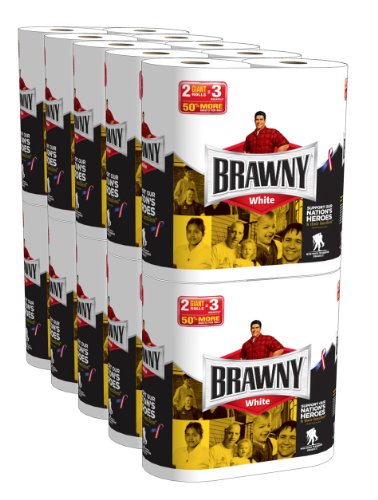 Brawny Giant Rolls, White, 20 Count