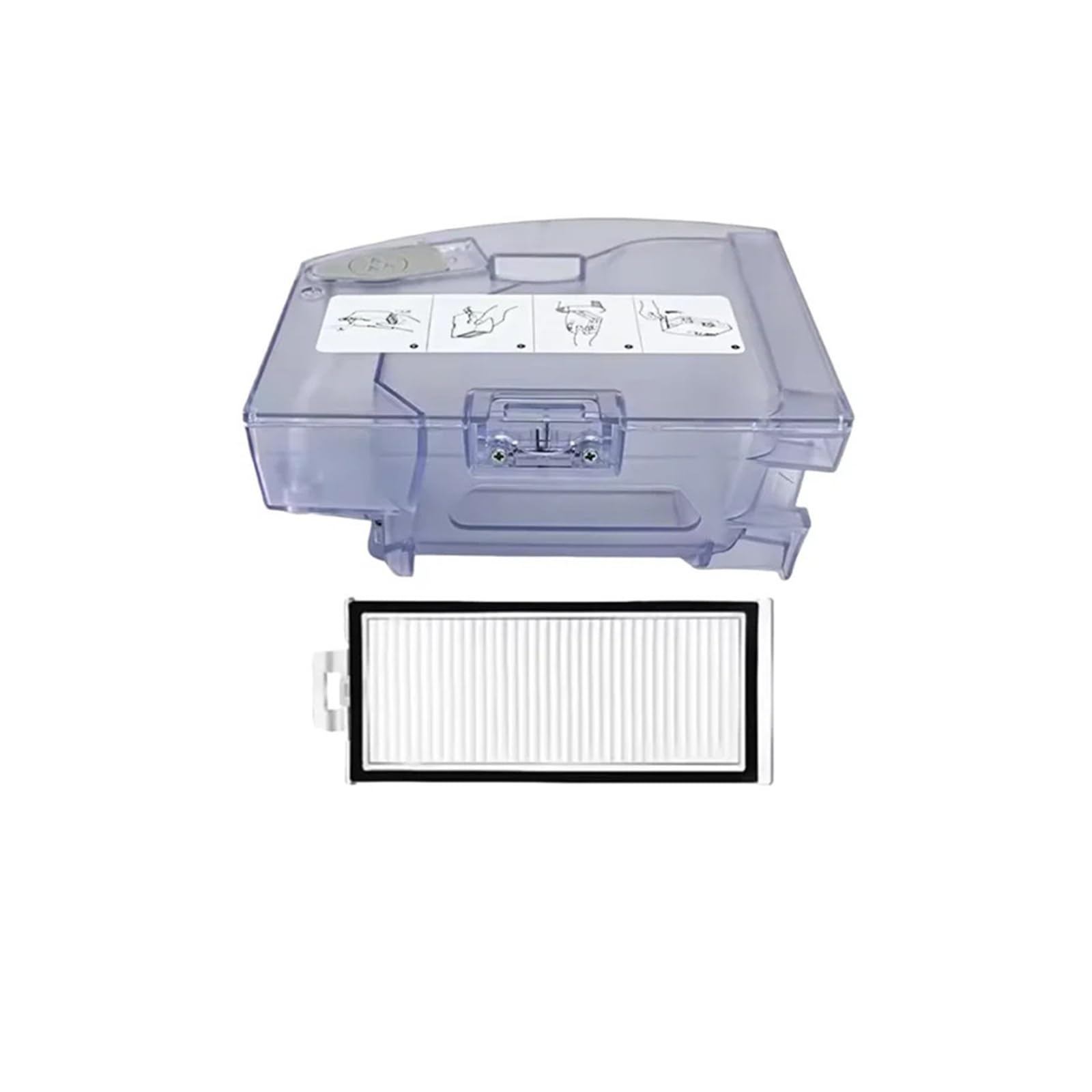 VIXWDRUTY Replacement Dustbin & Water Tank，Compatible For Roborock，Q7 Max, Q7 Max+, T8 – Vacuum Cleaner Spare Parts & Accessories(DustBinAddFilter)