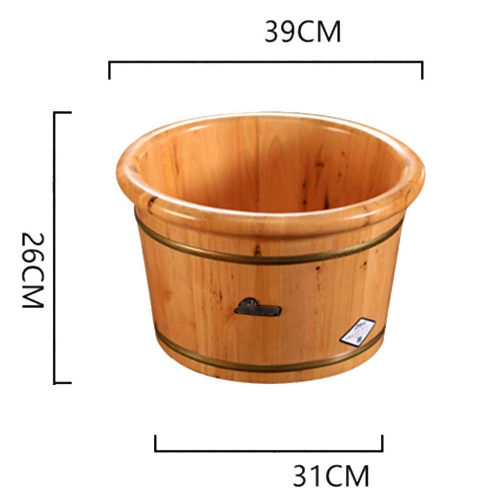 Hölzernes Fußbecken, Fußbecken-Wanne-Eimer für Fußbad, Pediküre-Schüssel-Spa-Massage-Holz-Fußwanne (Color : 3), Massagerollen