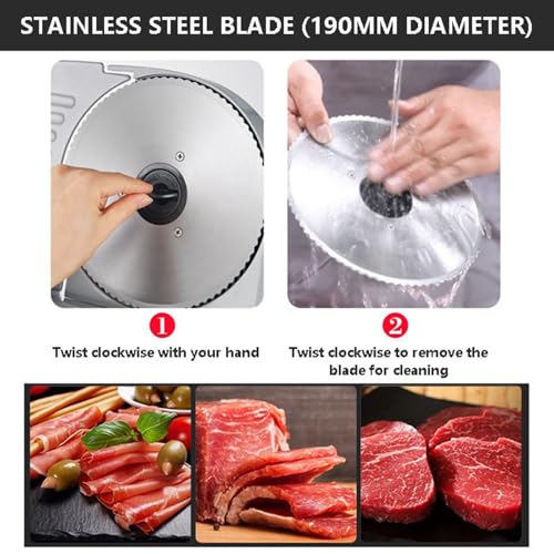 Cortadora de carne eléctrica 200W acero inoxidable miniatura 5