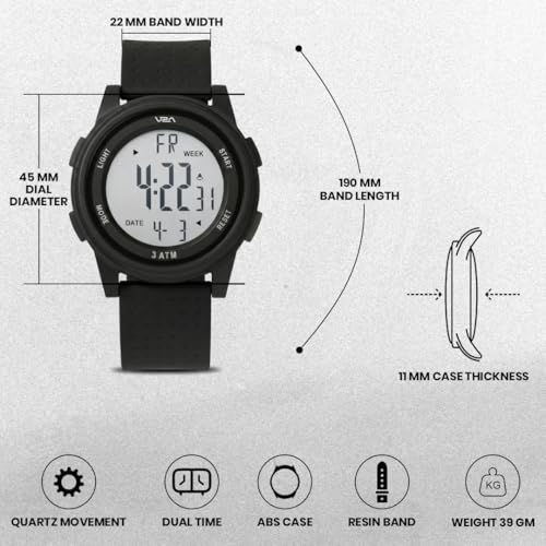 Image of V2A Nova X 2810 Digital Watch for Kids & Teens | Large Easy-Read Display | Alarm Stopwatch Backlight | TPU Sport Strap | 30M Water Resistant | Boys Girls Everyday Watch