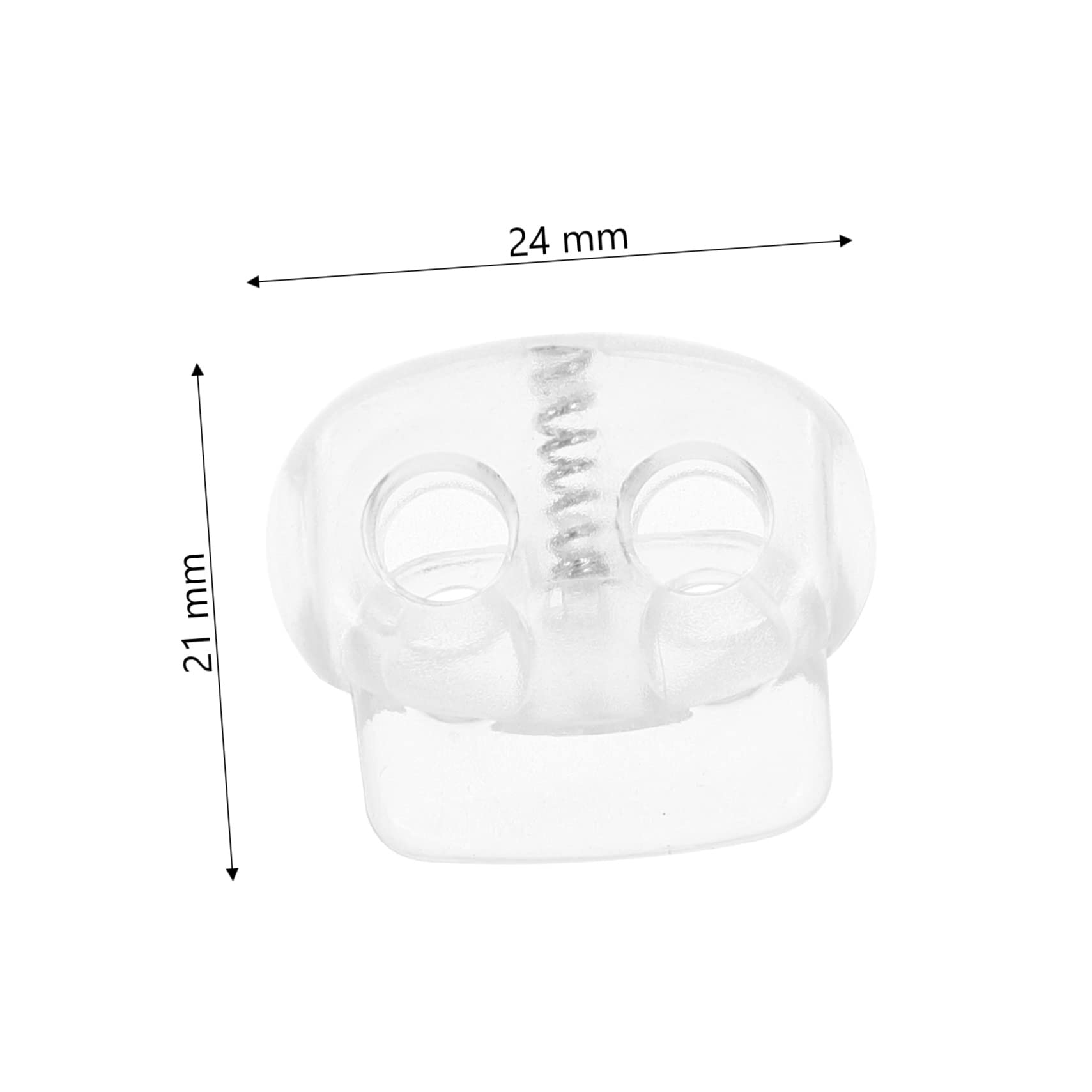 Tofficu 150stücke Transparente Kordelstopper Mit Federmechanismus Vielseitige Stopper Für Schnürsenkel Hosen Masken Und Mehr Einfache Montage Und Zuverlässige Halterung