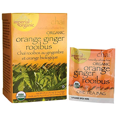 UNCLE LEE'S TEA Imperial Organic Orange Ginger Rooibus Chai 18 Sachets