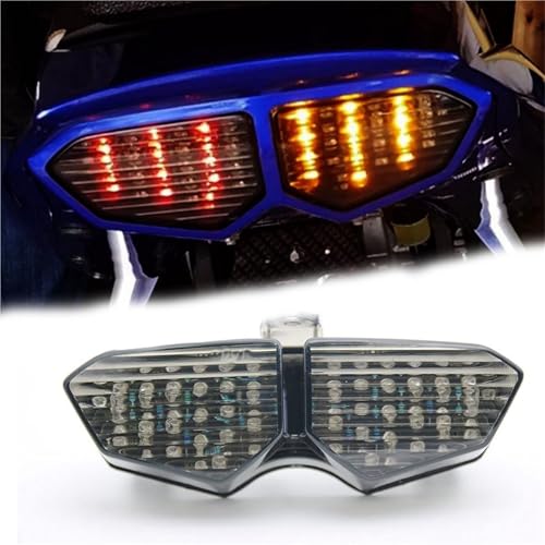 Feu arrière de moto pour Yamaha YZF R6 2003 2004 2005 clignotants intégrés LED haute visibilité