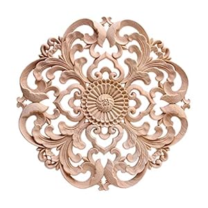 BESPORTBLE 20x20cm Holz Geschnitzte Deko Onlay