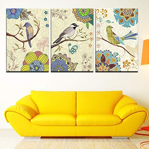 Toile intissée plante verte et fleur à impression aquarelle durable