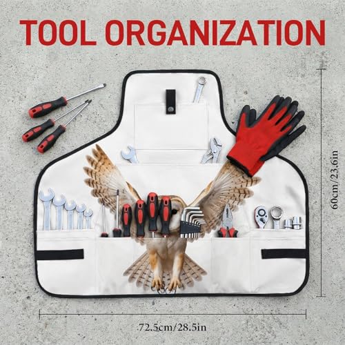 Delantal de trabajo unisex con diseño A Barn Owl miniatura 2