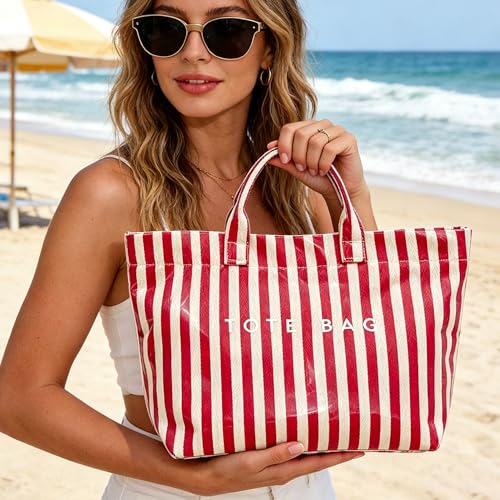 Bolso Tote PVC para mujer grande y resistente al agua miniatura 2