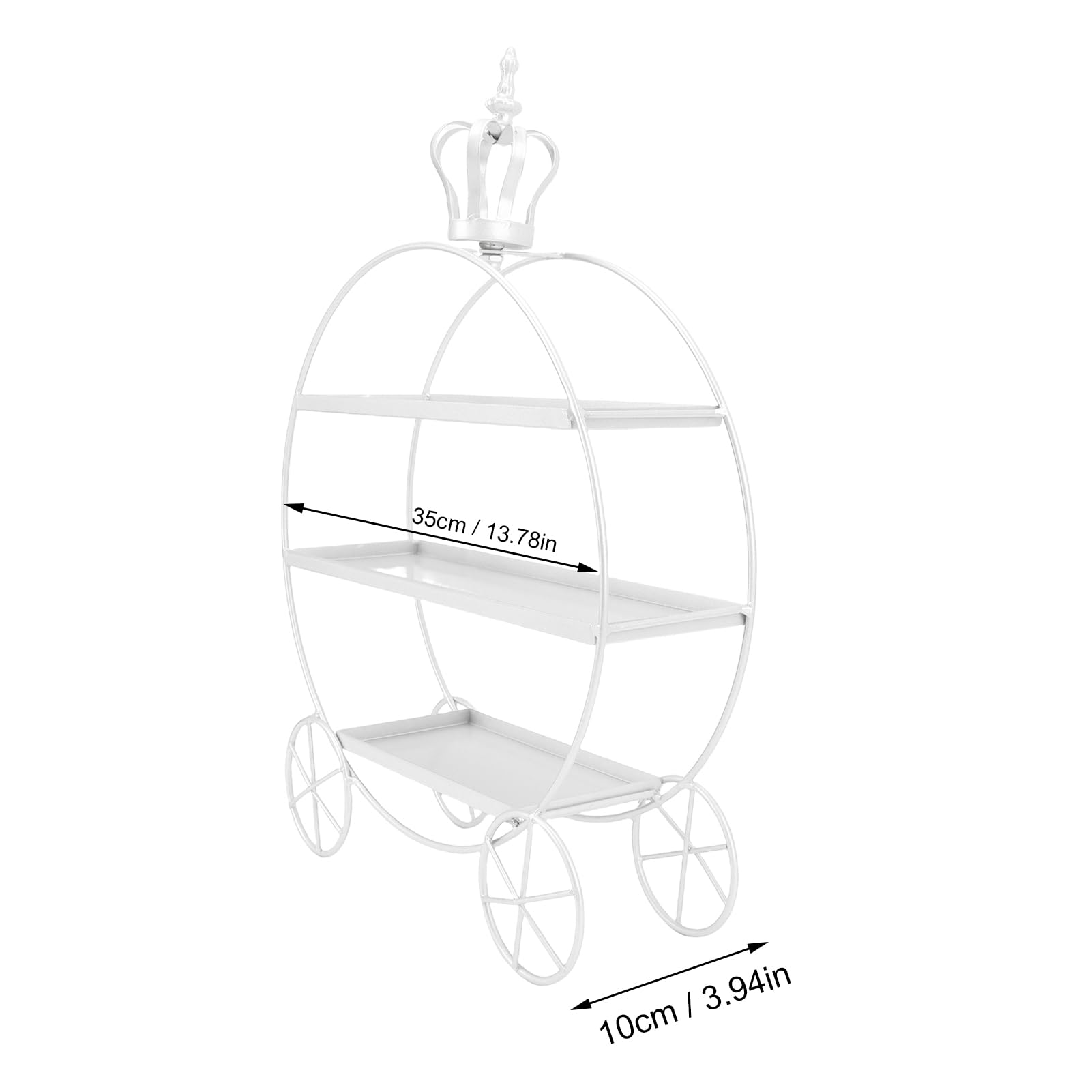 Soporte para Cupcakes, Bandeja para Servir en Niveles para postres, Regalos para Fiestas de té (Blanca)