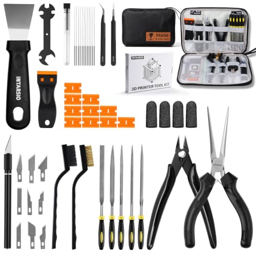 Image of 50pcs 3D Printer Toolkit and Accessories for All FDM /SLA 3D Printers | Features Nozzle Care, Model Removal, Cleanup, Finish Tools, Storage Bag Compatible for Bambu Lab A1 /P1S /P1P Ender 3 V3, K1 /K2