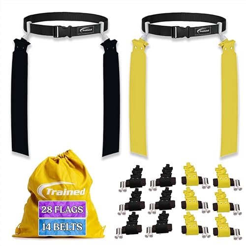 Trained Adjustable Flag Football Belt Set, One Size Fits All