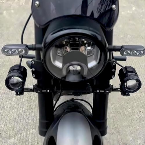 Motorcycle Spotlight Mount Brackets, Motorcycle Fog Light Mounting Holder, Turn Signals Mount Bracket, for 0.78\"-1.5\" ATV UTV Roll Bar (2 Pcs) - Thumbnail 6