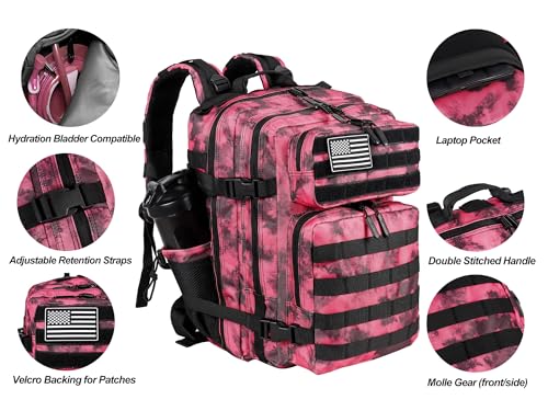 Image of LHI Tactical Military Backpack for Men and Women 25L /35L Army Assault Pack Bag Small Rucksack with Bottle Holder